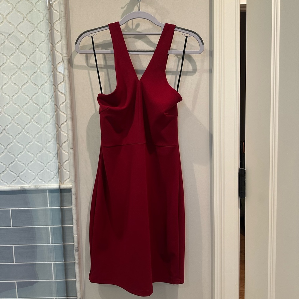 Lulu's Red Halter Bodycon Dress